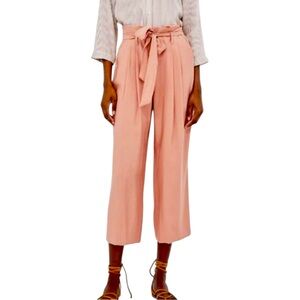 ZARA Wideleg Formal Trousers Tie-Waist Pants Belt Gartered Waist Business Casual